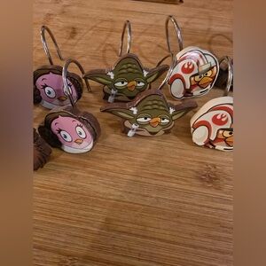**5 for $20** Angry Birds Star Wars Shower Curtain Hooks